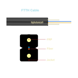 Indoor bow-type drop cable